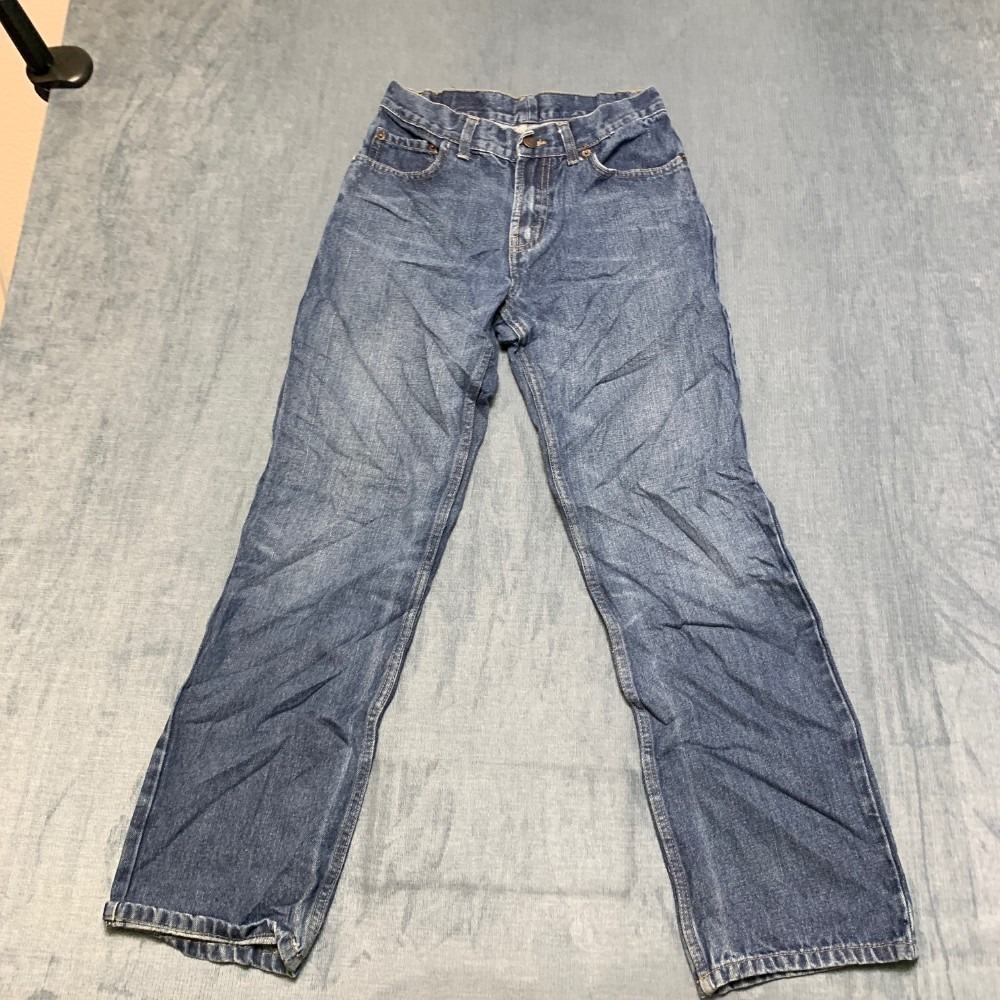 Levi's 514 Slim Straight Jeans Boys 18 Blue Denim Medium Wash Pockets Streetwear